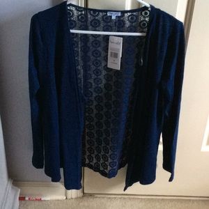 Cardigan with mesh back